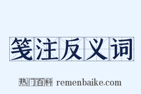 笺注反义词是什么意思的图片
